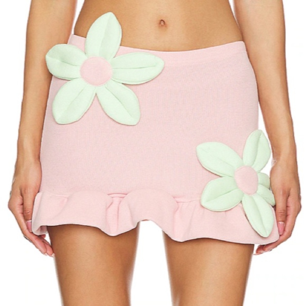 Tyler McGillivary Daisy Skirt in Pink & Mint